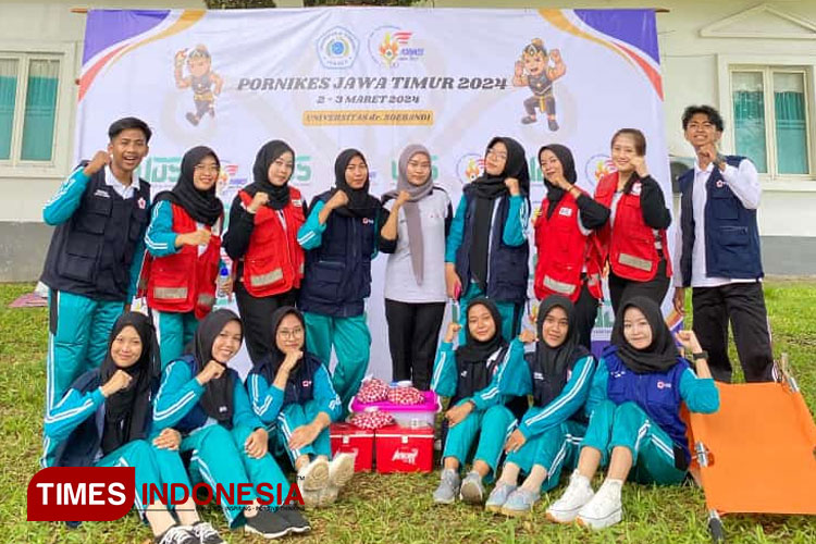 KSR PMI Unit Universitas dr Soebandi (UDS) Jember saat bertugas dalam PORNIKES, (2-3/3/2024). (Foto: KSR PMI UDS for TIMES Indonesia)