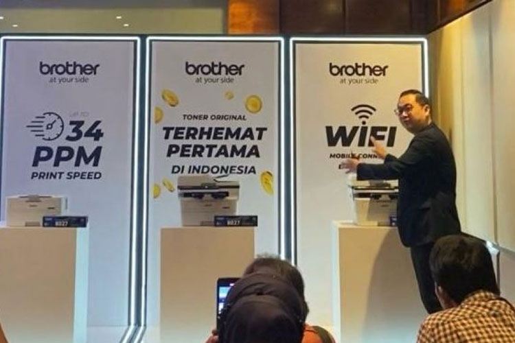 Printer Produk Manager PT Brother International Sales Indonesia, Susanto Liu saat acara peluncuran seri terbaru, Rabu (6/3/2024).(Dok.Brother International)