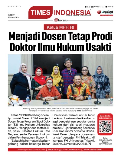 Edisi Jumat, 8 Maret 2024: E-Koran, Bacaan Positif Masyarakat 5.0