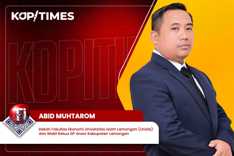 Dr. Abid Muhtarom, SE., SPd., MSE., Dekan Fakultas Ekonomi Universitas Islam Lamongan (Unisla) dan Wakil Ketua GP Ansor Kabupaten Lamongan.