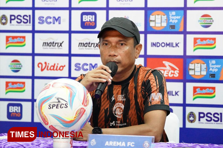 Pelatih Arema FC, Widodo C Putro. (FOTO: Rizky Kurniawan Pratama/TIMES Indonesia)