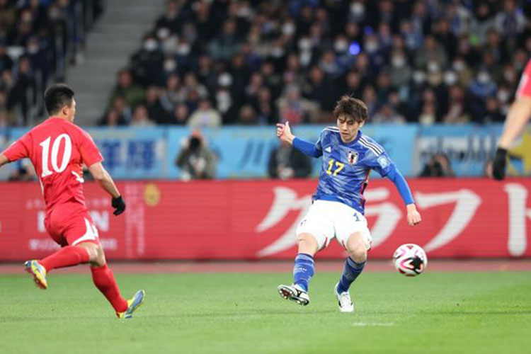 Jepang menang tipis 1-0 saat jamu Korea Utara dalam pertandingan Kualifikasi Piala Dunia 2026 di Japan National Stadium pada Kamis (21/3/2024) (Foto: AFC)