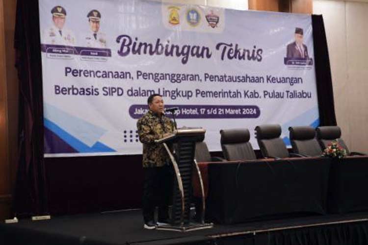 Bupati Pulau Taliabu H Aliong Mus saat membuka kegiatan SIPD di Jakarta beberapa waktu lalu. (Foto: Dinas Kominfo Taliabu for TIMES Indonesia)