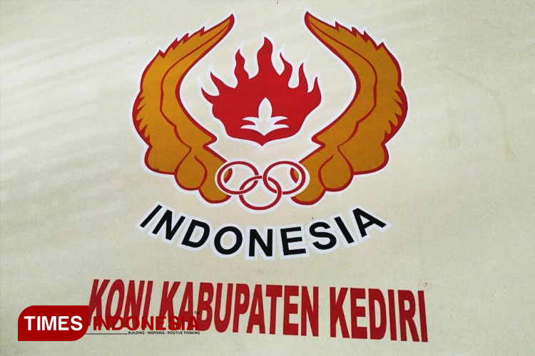Logo KONI Kabupaten Kediri (FOTO: Yobby/TIMES Indonesia) 