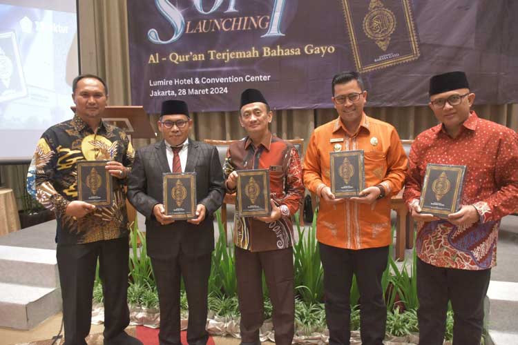 Peluncuran Al-Qur'an terjemahan bahasa Gayo yang dilakukan Balitbang Diklat Kemenag di Jakarta. (FOTO: dok. Balitbang Diklat Kemenag for TIMES Indonesia)