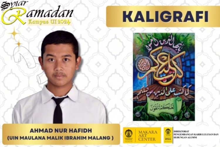 Mahasiswa Fakultas Humaniora UIN Malang yang berhasil meraih juara dalam lomba syiar ramadan UI 2024. (Istimewa)