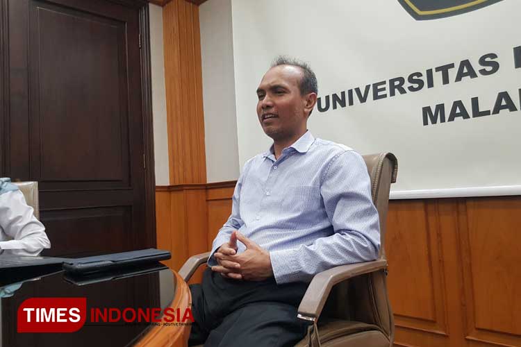 Wakil Rektor 1 Bidang Akademik Universitas Brawijaya, Prof Dr Ir Imam Santoso MP. (Foto: Achmad Fikyansyah/TIMES Indonesia) 