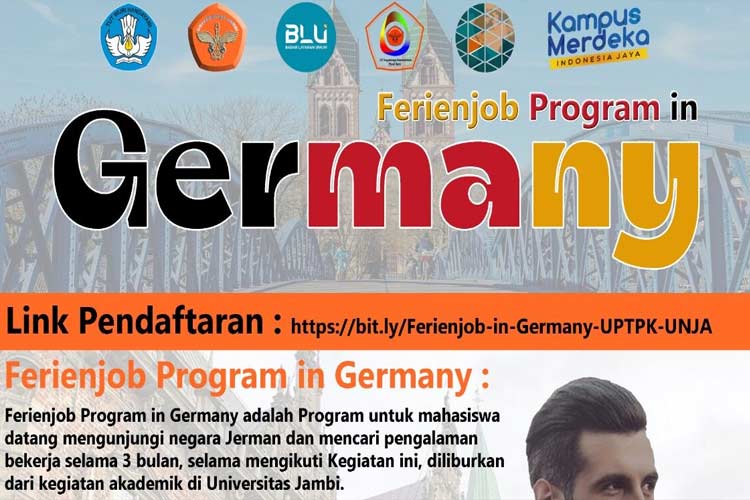 Poster Ferienjob di Jerman yang mencatut program MBKM Kemendikbud Ristek. Penerintah menyatakan Ferienjob di Jerman bukanlah bagian program MBKM. 