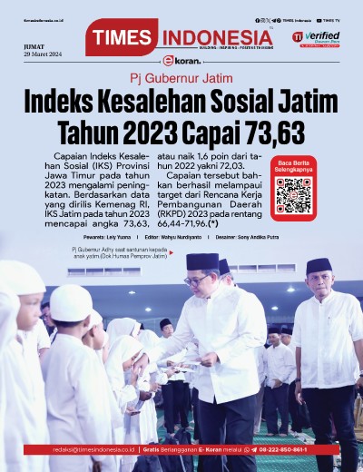  	Edisi Jumat 29 Maret 2024: E-Koran, Bacaan Positif Masyarakat 5.0 