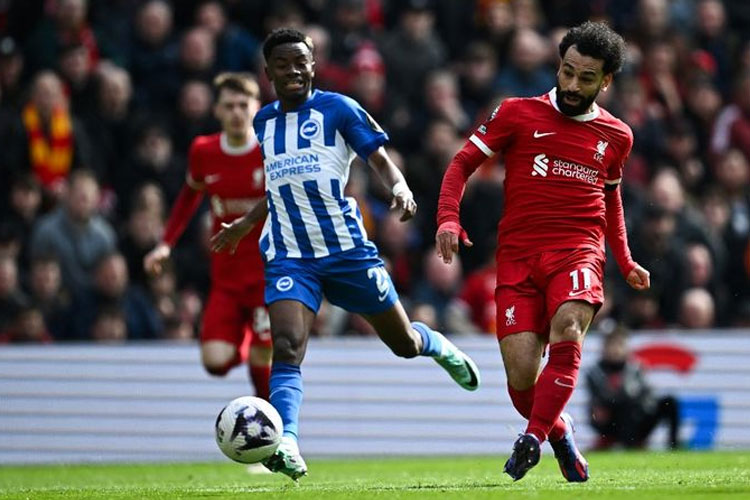 Gol Salah Bawa Liverpool Menang atas Brighton