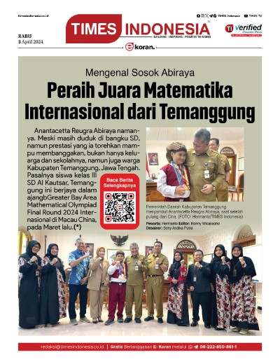  	Edisi Rabu, 3 April 2024: E-Koran, Bacaan Positif Masyarakat 5.0 