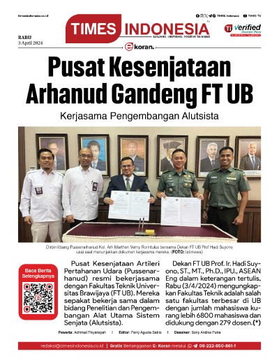  	Edisi Rabu, 3 April 2024: E-Koran, Bacaan Positif Masyarakat 5.0 