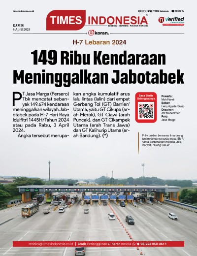 Edisi Kamis, 4 April 2024: E-Koran, Bacaan Positif Masyarakat 5.0