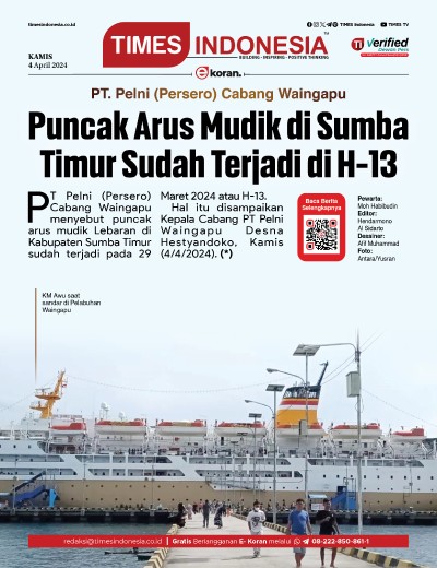 Edisi Kamis, 4 April 2024: E-Koran, Bacaan Positif Masyarakat 5.0