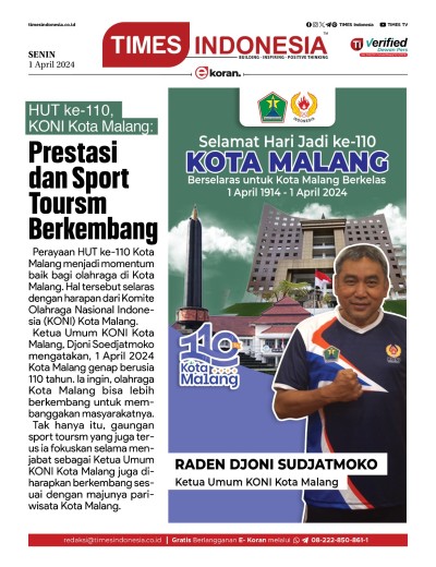 Edisi Senin 1 April 2024: E-Koran, Bacaan Positif Masyarakat 5.0