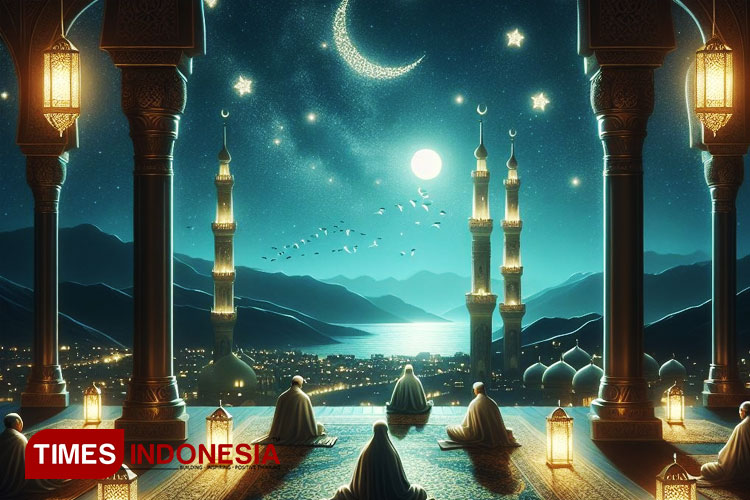 Shalat tarawih malam ke-26 Ramadan. (FOTO: Akademi AI/TI)