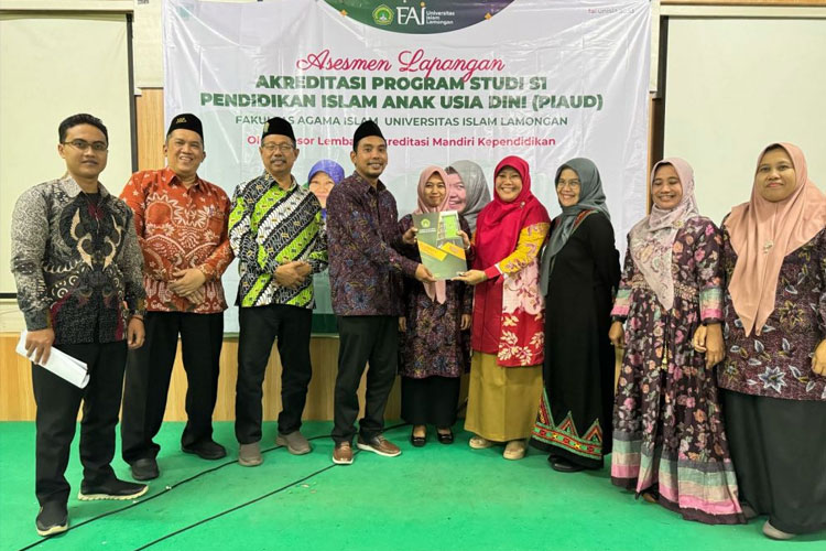 Asesmen Lapangan Akreditasi Program Studi S1 Pendidikan Islam Anak Usia Dini Fakultas Agama Islam Universitas Islam Lamongan, Jumat, (5/4/2024). Foto: AJP Unisla for TIMESINDONESIA)