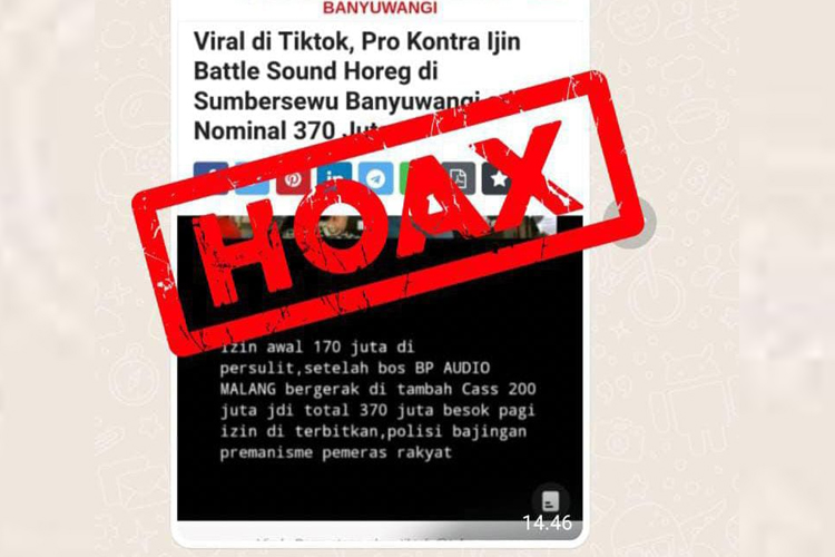 Polresta Banyuwangi Buru Penyebar Hoax Polisi Minta Suap Ratusan Juta untuk Izin Battle Sound