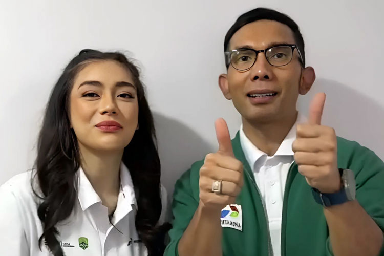 Dua selebriti Indra Herlambang dan Celine Evangelista. (FOTO: tangkap layar)
