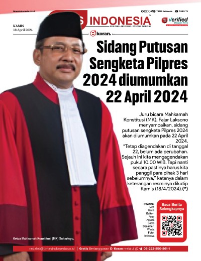 Edisi Kamis, 18 April 2024: E-Koran, Bacaan Positif Masyarakat 5.0