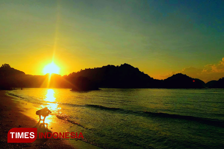 Indahnya sinar matahari pagi di Teluk Asmara, Malang. (Foto: Khodijah Siti/TIMES Indonesia)