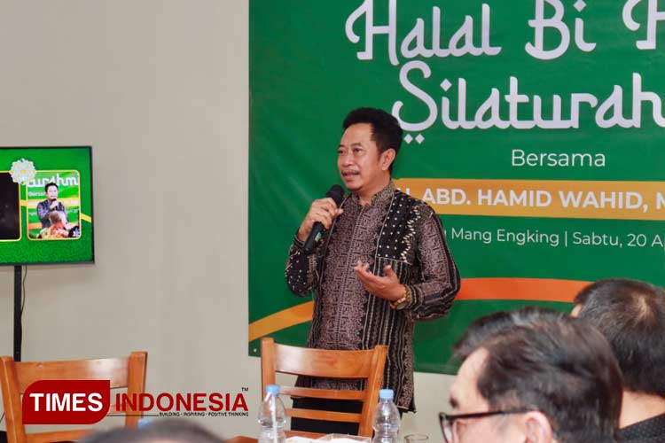 KH Abdul Hamid Wahid, Rektor Universitas Nurul Jadid, Paiton, Probolinggo. (Foto: M Iqbal/TIMES Indonesia)