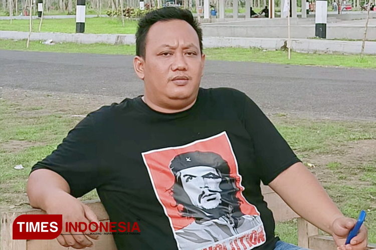 Koordinator Rumah Perjuangan 145 Sulenk Abdi Sagara. (foto: Syamsul Ma'arif/TIMES Indonesia)