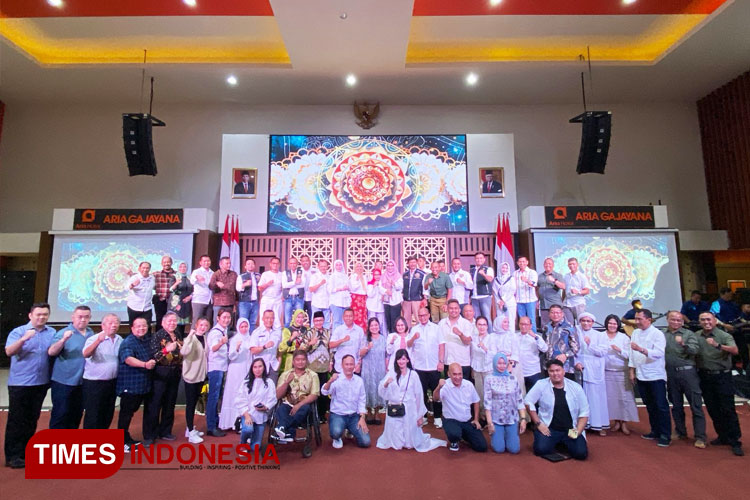 Suasana pisah sambut dan halal bihalal pembina MTC di Hotel Aria Gajayana Malang, Minggu (21/4/2024). (FOTO: Rizky Kurniawan Pratama/TIMES Indonesia)