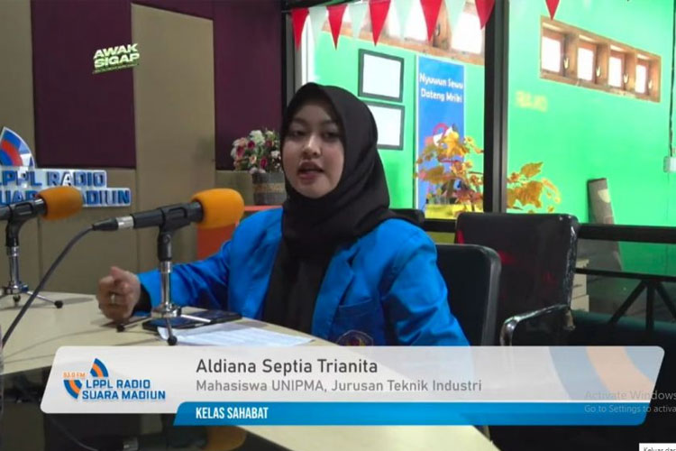 Aldiana Septia Trianita, mahasiswa semester 4 Prodi Teknik Industri UNIPMA. (Foto: Humas UNIPMA for TIMES Indonesia)