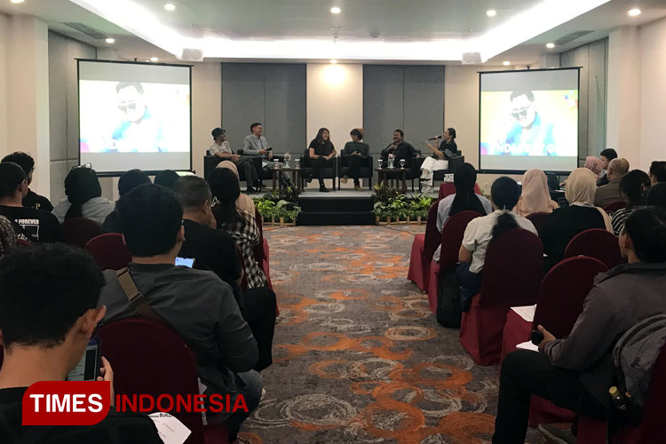 Suasana Konferensi pers OTW Festival di Malang. (Foto: Tria Adha/TIMES Indonesia)