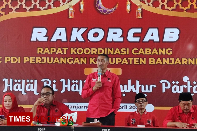 H Nuryanto, Ketua DPC PDI Perjuangan Banjarnegara. (Foto: Muchlas Hamidi/TIMES Indonesia)