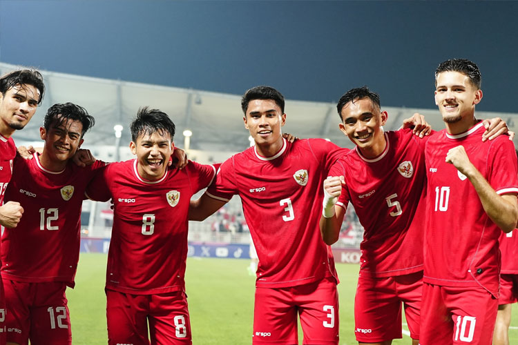 Pemain Timnas Indonesia siap memberikan kejutan kepada Korea Selatan yang akan menjadi lawan mereka di babak perempat final Piala Asia U-23, Jumat (26/4/2024) mendatang. (FOTO: PSSI)