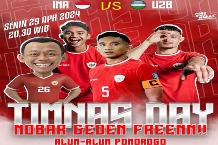 Bupati Ponorogo Ajak Masyarakat Nobar Timnas Indonesia di Alun-alun Ponorogo