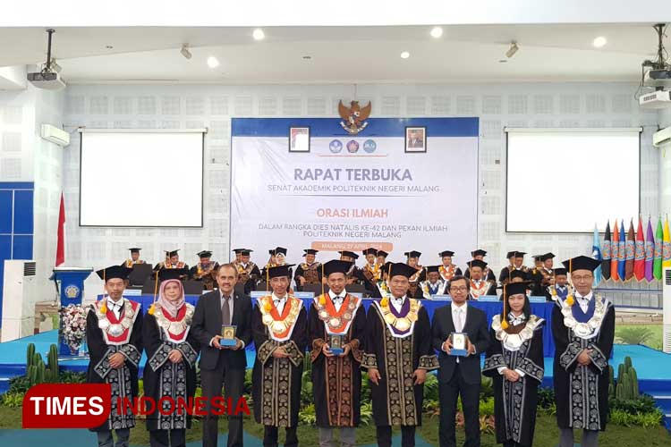 Rapat Terbuka Senat Akademik Polinema Dalam Rangka Pekan Ilmiah Polinema ke 42, Senin (29/4/2024). (Foto: Achmad Fikyansyah/TIMES Indonesia) 