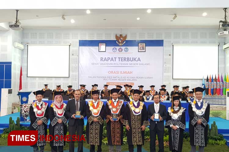 Rapat Terbuka Senat Akademik Polinema Dalam Rangka Pekan Ilmiah Polinema ke 42, Senin (29/4/2024). (Foto: Achmad Fikyansyah/TIMES Indonesia)