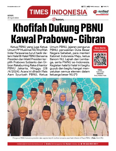 Edisi Senin 29 April 2024: E-Koran, Bacaan Positif Masyarakat 5.0