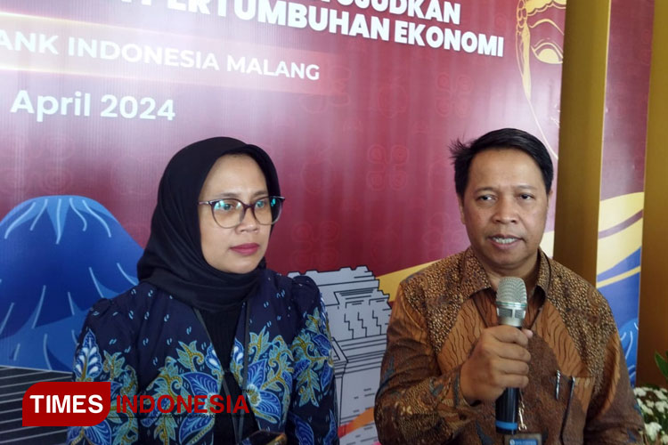 Deputi Kepala Bank Indonesia (BI) Jatim, Muhammad Noor Nugroho saat ditemui di Kota Malang, Selasa (30/4/2024). (Foto: Rizky Kurniawan Pratama/TIMES Indonesia)