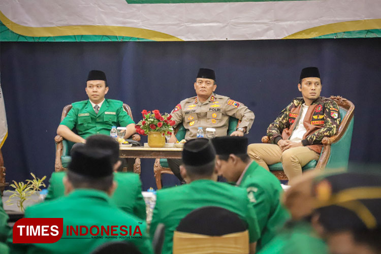 Kapolda Jateng, Irjen Pol Ahmad Luthfi saat mengikuti Halal Bihal dan Silaturahmi bersama pengurus Gerakan Pemuda Ansor se-Jawa Tengah. (FOTO: Hermanto/ TIMES Indonesia)
