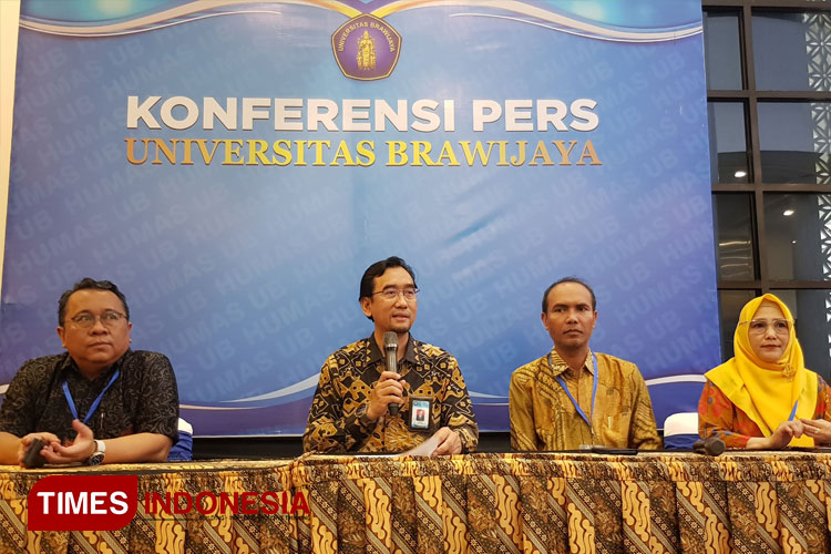 Gelaran Konferensi pers yang digelar UB, Kamis (2/5/2024). (FOTO: Achmad Fikyansyah/TIMES Indonesia) 