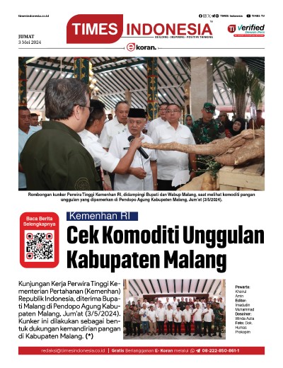	Edisi Jumat, 3 Mei 2024: E-Koran, Bacaan Positif Masyarakat 5.0