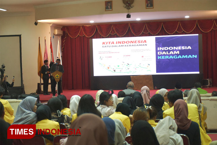 Kegiatan Moderasi Beragama Goes to Campus di Unsri Palembang. (FOTO: Balitbang dan Diklat Kemenag for TIMES Indonesia) 