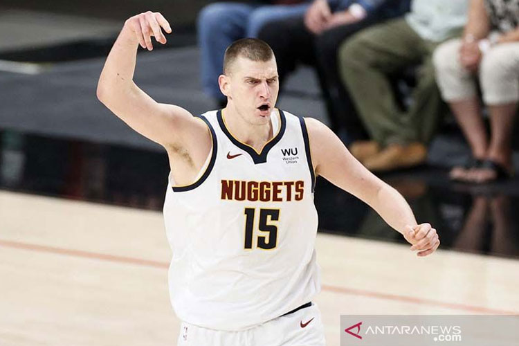Bintang Denver Nuggets Nikola Jokic. (Foto: ANTARA/AFP/Steph Chambers)