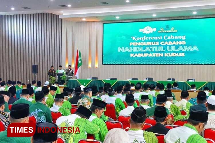 Konfercab PCNU Kudus berlangsung di Laboratorium Terpadu IAN Kudus dihadiri 500 undangan dari PBNU, PWNU Jateng dan undangan lainnya. (Foto: Ihza Fajar Azhari/TIMES Indonesia)
