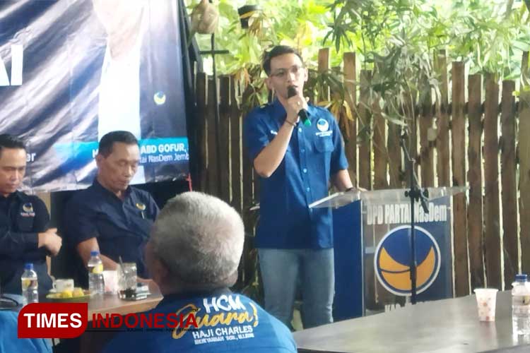 Dedy Dwi Setiawan, salah satu bakal calon Bupati atau Wakil Bupati Jember dari Partai NasDem. (FOTO: M. Abdul Basid/TIMES Indonesia)