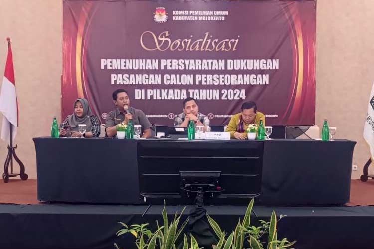 Sosialisasi pendaftaran jalur perseorangan calon kepada daerah Kabupaten Mojokerto oleh KPU. (Dok. KPU Kabupaten Mojokerto for TIMES Indonesia).