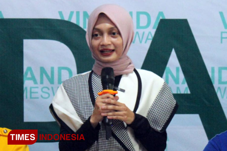 Vinanda Prameswati dalam sebuah kesempatan (Foto: Yobby/Times Indonesia)