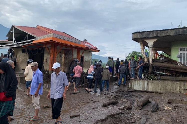 Kondisi rumah warga yang terdampak banjir lahar dingin Gunung Marapi. (foto: ANTARA/HO-BPBD Agam)