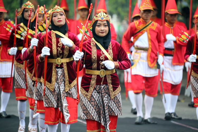 Penampilan salah satu peserta Festival Bregada Prajurit Tradisional. (Foto: Dok. Prokopim Sleman)