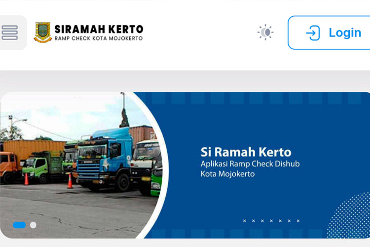 Tampilan website siramahkerto.mojokertokota.go.id. (FOTO: Dok. Tangkapan layar)
