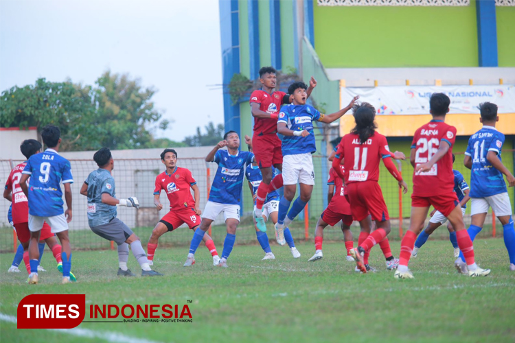 Gol tunggal Ardiansyah dari Persiba Bantul memutus dominasi dan rantai kemenangan berturut-turut yang telah diraih tim Persiku. (FOTO: Ihza Fajar Azhari/TIMES Indonesia)